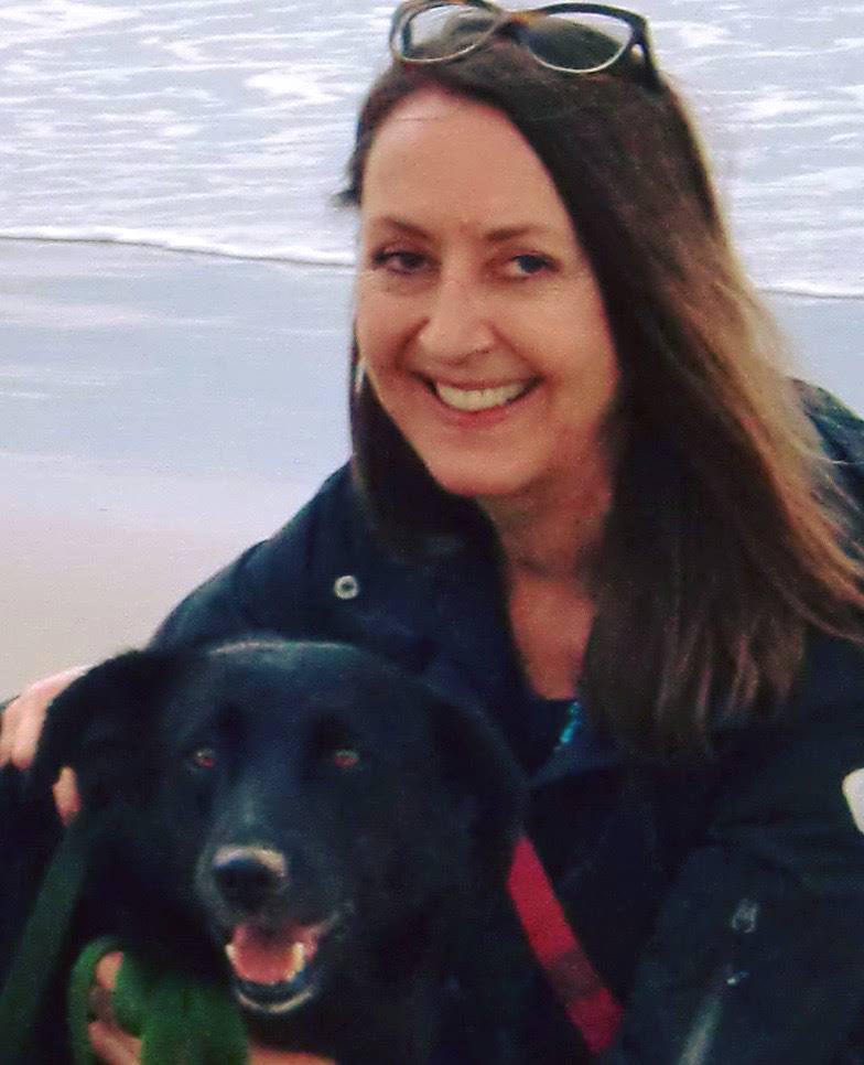 Portrait of Frederike Hieronimy with her dog named Tig